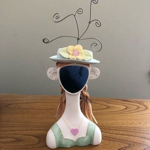 Vintage Jewelry Mirror Stand Tree & Mirror by Elissa Held for Two's Company